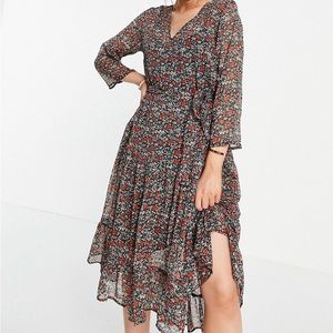 ASOS never worn JDY floral midi dress with high low hem